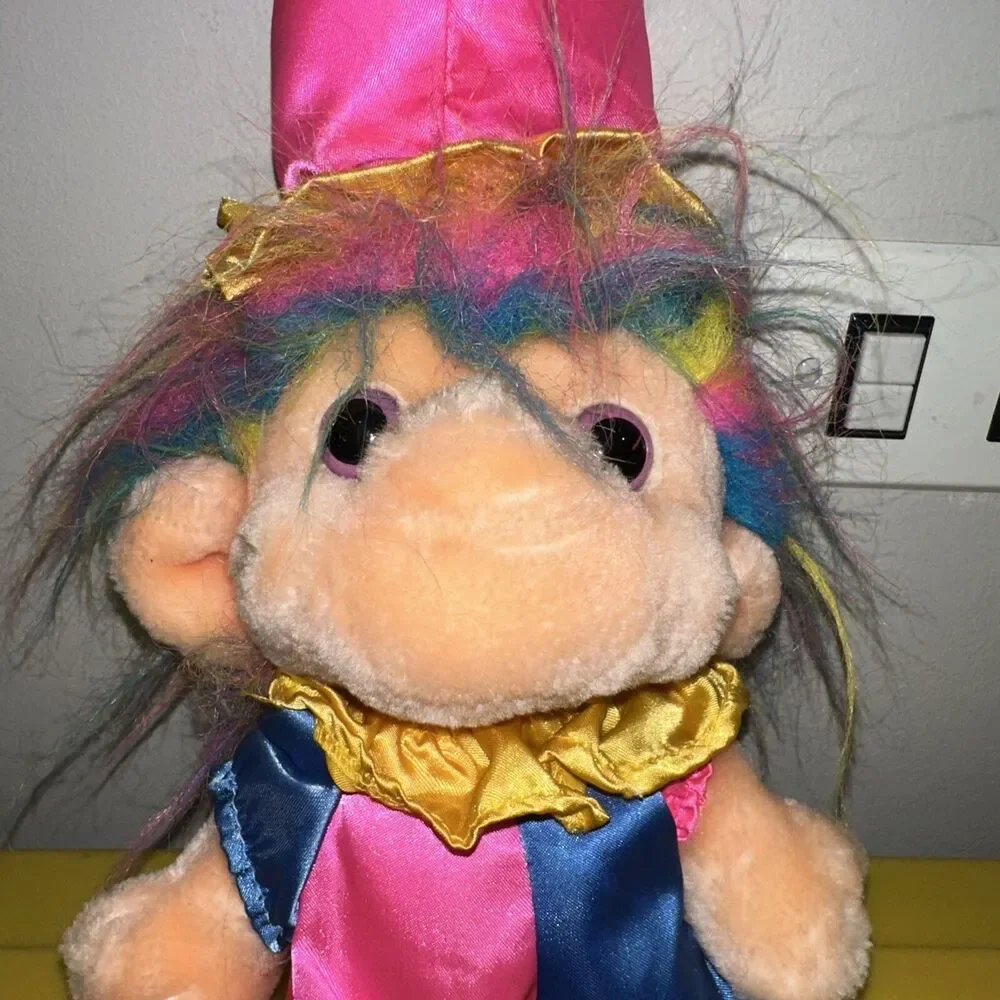 Vintage Trolio Trolls Plush Doll Clown  Stuffed. Plush 1992